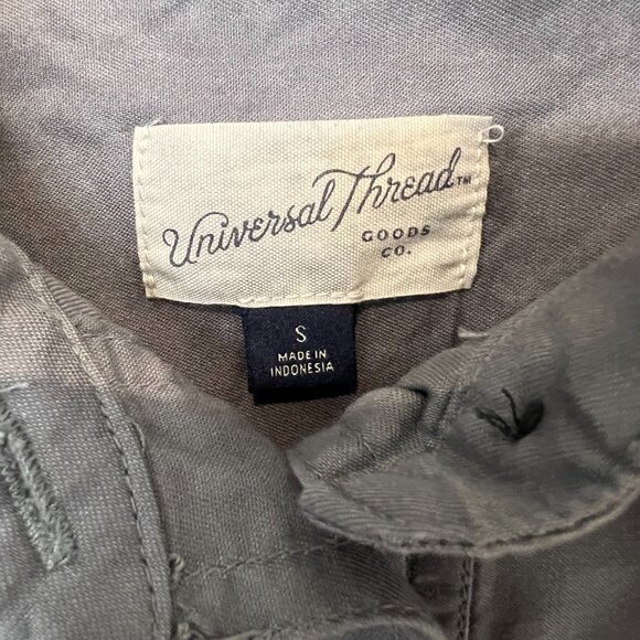 Gray, Collard, Oversized, SMALL, Shirt - Picture 3 of 3